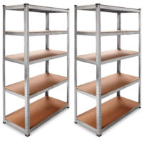 DASCK - Pack de 2 Estanterías Galvanizadas de 5 Baldas ( 875kg por Estantería (180 x 90 x 40 cm) Almacenamiento Taller