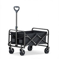DASCK - Carro de Transporte Plegable con Ruedas 120kg, con Asas Ajustables y Bolsa de Almacenaje