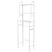 DASCK - Estantería sobre Inodoro WC 3 Baldas Metálica 47 x 25 x 155 cm - Blanca