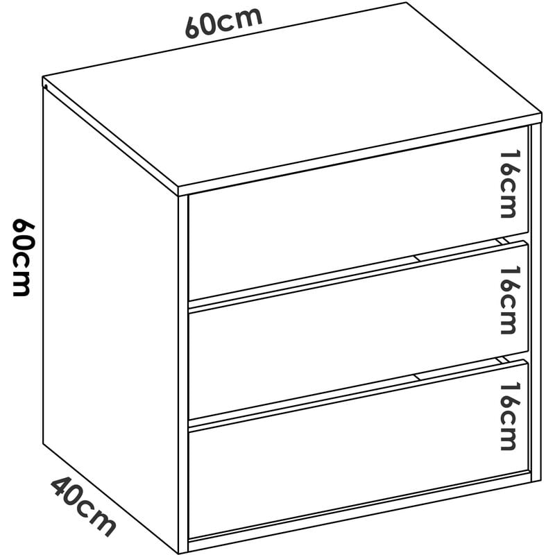 Pack Armario De 3 Puertas Y 3 Cajones + Cajonera Interior, Blanco – Essen 1  con Ofertas en Carrefour