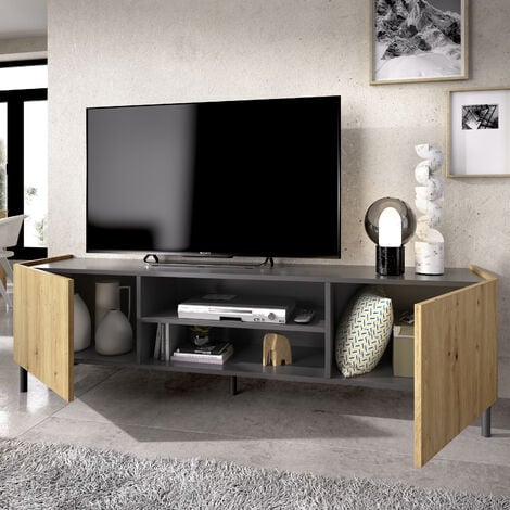 Composición De Salón Con Mueble Tv + Aparador Alto, Nordic - Ness