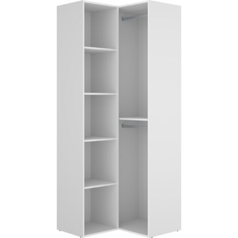 DEKIT - VESTIDOR RINCONERO CON TRASERA REVERSIBLE - 205 x 84,5 x 84,5 cm - BLANCO / NATURAL