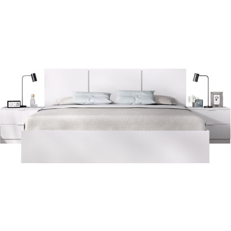 DEKIT GRUPO RIMOBEL LEKA - Cama compacta con tres cajones y una cama arraste - Blanco - 67x195x95 cm