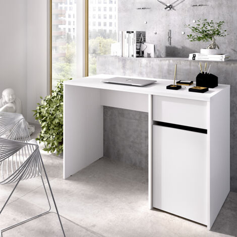 DEKIT GRUPO RIMOBEL BALI - MESA ESCRITORIO CON 1 CAJON Y 1 PUERTA - BLANCO - 74,2 x 110,30 x 50,20 (1/5)