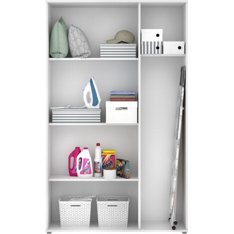DEKIT - Armario Multiusos de 3 puertas color Blanco - 190x116x35 cm - Modelo FIT