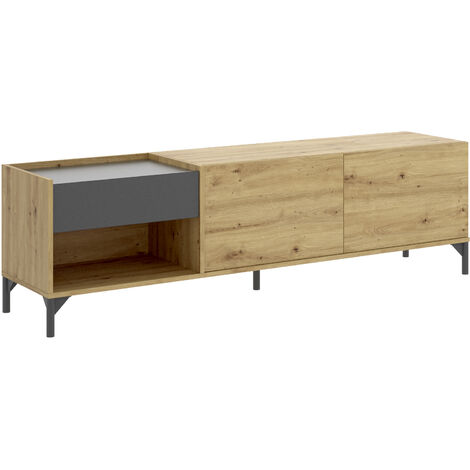 Mueble de TV bajo Nordic / Grafito 49x164x40 cm - LUND (1/5)