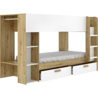 DEKIT VINTY - CAMA PARA DORMITORIO - LITERA - BLANCO / NORDIC - 150 x 245.4 x 109.8