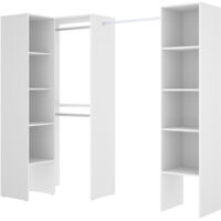 Composición Vestidor esquinero con estantes Blanco - SUIT 3