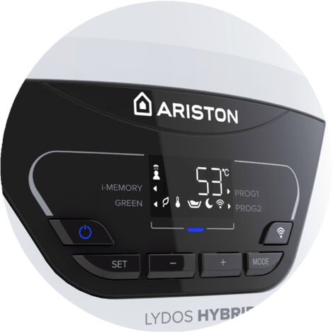 Wandmontierter Warmwasserbereiter mit Wärmepumpe Lydos Hybrid Wifi 100 L Ariston Umgebungsluft 100 L