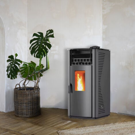 Luft- Pelletofen Anita 12 kW Sannover Schwarz