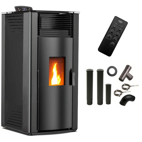 Poêle à granulés air Anita 12 kW Noir Sannover - ANITA12Noir devis sous 48h
