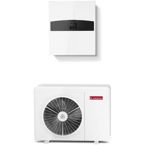 Vernetzte kompakte Luft/Wasser-Wärmepumpe Nimbus Plus M mit elektrischem Zusatzgerät Ariston 8 kW, dreiphasig