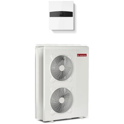 Vernetzte kompakte Luft/Wasser-Wärmepumpe Nimbus Plus M mit elektrischem Zusatzgerät Ariston 12 kW, einphasig