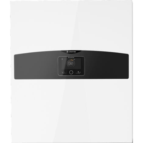 Vernetzte kompakte Luft/Wasser-Wärmepumpe Nimbus Plus M mit elektrischem Zusatzgerät Ariston 12 kW, einphasig