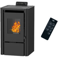 Luft- Pelletofen Anita 7,6 kW Sannover Schwarz