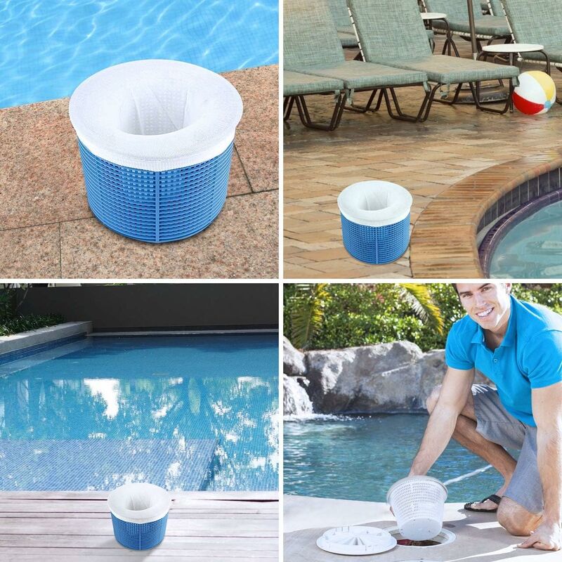 COZEVDNT Chaussette Skimmer, Filtre Jetable pour Skimmer Piscine & Spa Net  Skim Nettoyage de Piscine Enlever