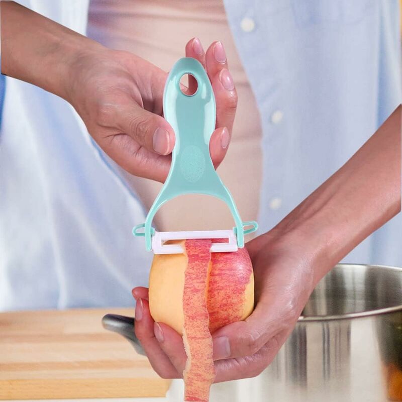 Éplucheur économe avec lame ultra tranchante pour pommes de terre et  asperges avec poignée ergonomique et antidérapante. Inox de haute qualité  pour fruits et légumes. : : Cuisine et Maison