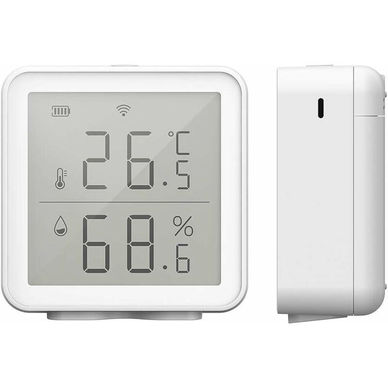 Station meteo sans fil, Capteur d'humidité de température intelligent WiFi  compatible avec Alexa Hygromètre numérique sans fil à très longue portée de  230 pieds, thermomètre d'intérieur : : Jardin