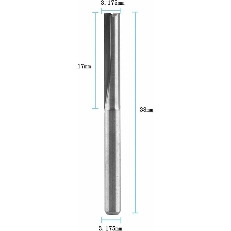 Fraise carbure coupe diamant / Diamètre 2.5mm / Queue 3.175mm / Longueur  38mm