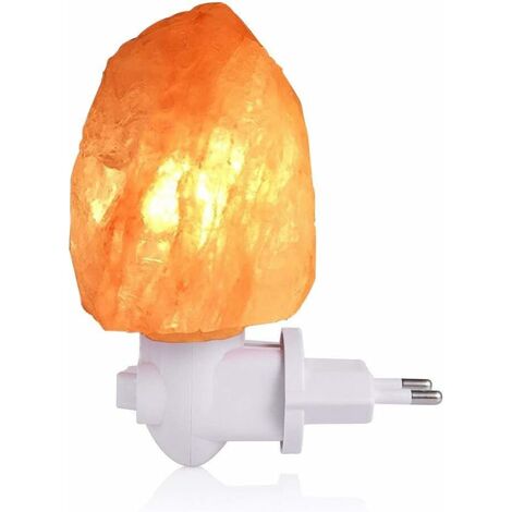 Lampe à poser led en pierre de sel himalaya