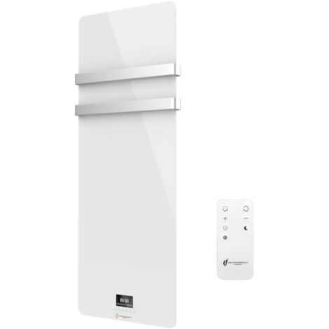 Secador de Toallas Eléctrico de Cristal Omiros Sannover 850 W Blanco (1/3)