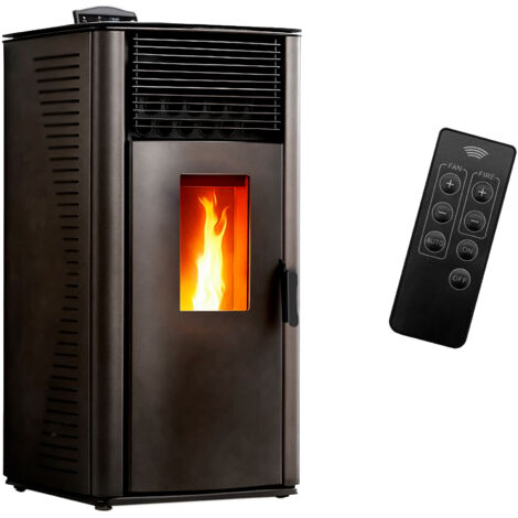 Estufa de pellets de aire Anita 12 kW Sannover Negro