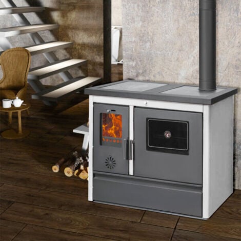 CUCINA A LEGNA MODELLO PRITY MIA C/FORNO NERA + ASPIRACENERE OMAGGIO