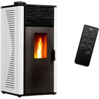 Stufa a pellet ad aria Anita da 12 kW Sannover bianco