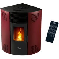 Stufa a pellet angolare Iseos 12,2 kW Bordeaux Sannover