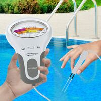 ELLE Analyseur de qualité de l'eau, testeur numérique de chlore et de pH Cl2 pour piscines, analyseur de qualité de l'eau de spa avec sonde pour piscines ou spas de taille domestique, 1 pile alcaline AA (1,5 V) (non incluse)