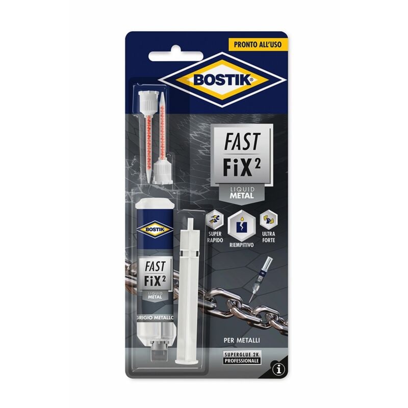 Bostik Fast Fix2 Liquid Metal - Colla Bicomponente Extra Forte