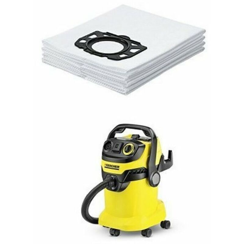 Karcher Sacchetto Filtro In Tessuto Per Aspirapolvere 4pz - WD4 WD5 WD6 MV4  MV6