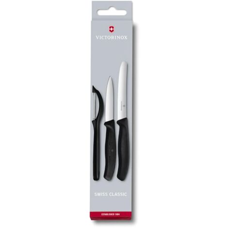 Victorinox Set di Coltelli con Pelaverdure - Utensili da Cucina Professionali  Nero