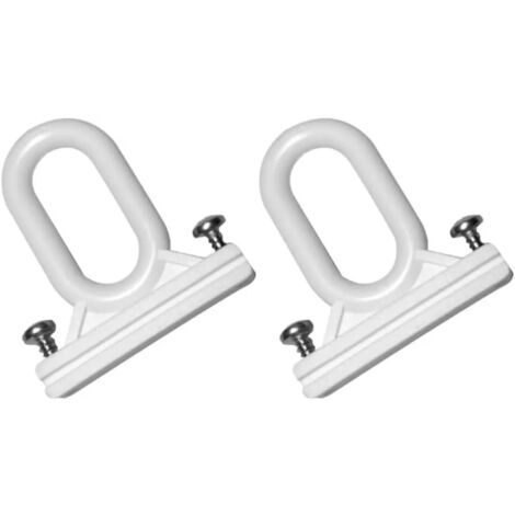 Gancio per Tende da Sole a Occhiello Bianco con Viti – Nylon 100% PVC - 2pz (1/3)