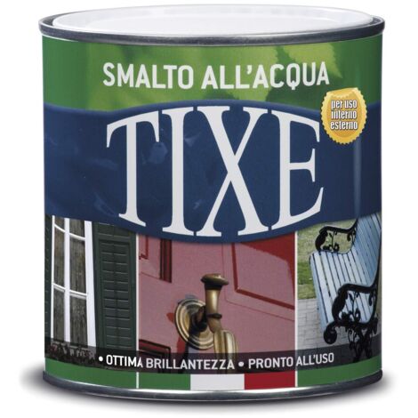 TIXE Smalto all'Acqua – Finitura Lucida e Resistente per Legno e Metallo, BIANCO OPACO 500 ML