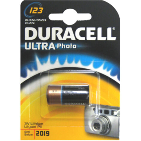 DURACELL BATTERIA AL LITIO CR123 CR123A CR17345 3V