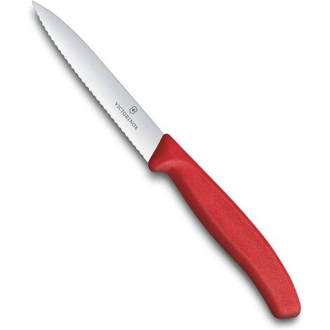 Coltello da Verdura Victorinox 6.7731.C1 Rosso Lama 10 cm – Swiss Made con Impugnatura in Silicone (1/2)