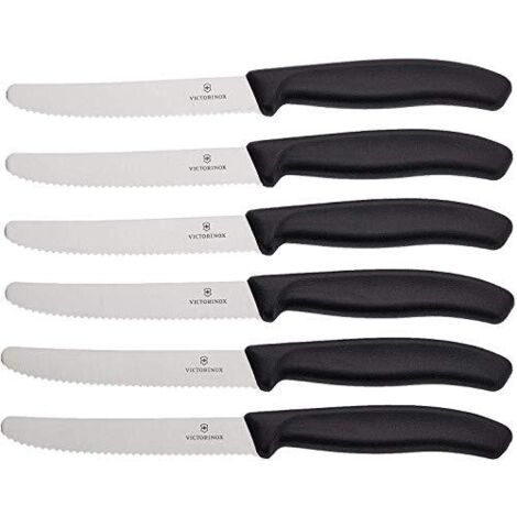Set Coltelli da Tavola Victorinox Swiss Classic 6 pz – Lama Seghettata Nero