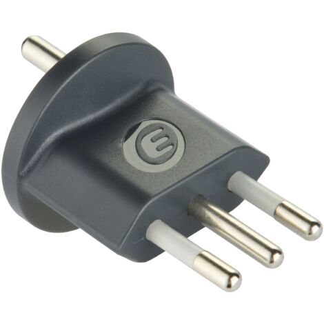 Adattatore fisso electraline da spina tedesca 16a a spina italiana 10a grigio- 70035