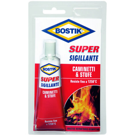 Sigillante Alta Temperatura per Stufe e Caminetti Grigio BOSTIK - tubetto da 100 g