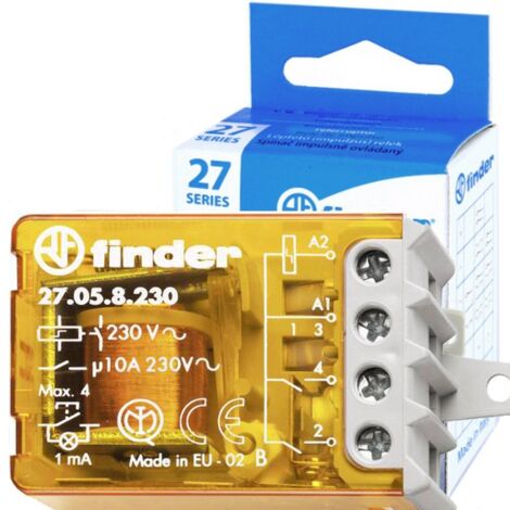 Finder 27.01.8.230.0000 Rel&egrave; A Impulsi 230V AC: Passo Passo Per Comando Luci E Motori
