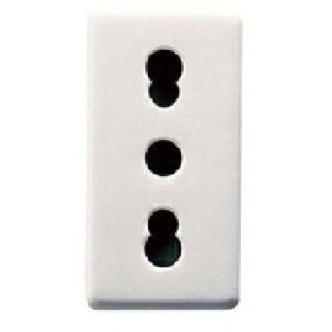 Presa Gewiss GW20203 - 10/16A Bipasso Italiana Standard - Bianca