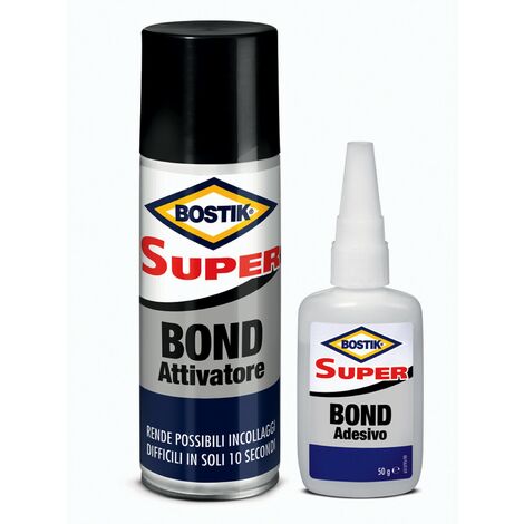 Bostik Super Bond Adesivo Istantaneo con Attivatore 50g + 200ml