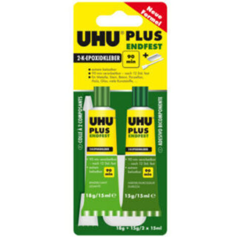 Colla epossidica trasparente bicomponente Uhu plus 30ml