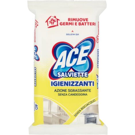 Salviette Igienizzanti Monouso Ace con Azione Sgrassante Multisuperfici 1x40pz (1/2)