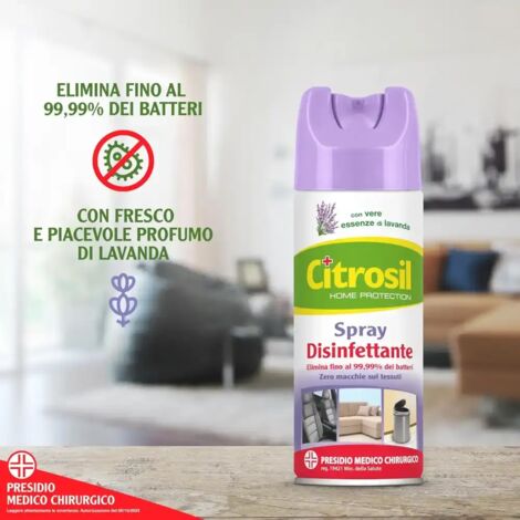 Citrosil Home Protection – Spray Disinfettante Con Profumo Agrumi, Elimina Il 99,9% Dei Batteri, 100 Ml (confezione Da 12)