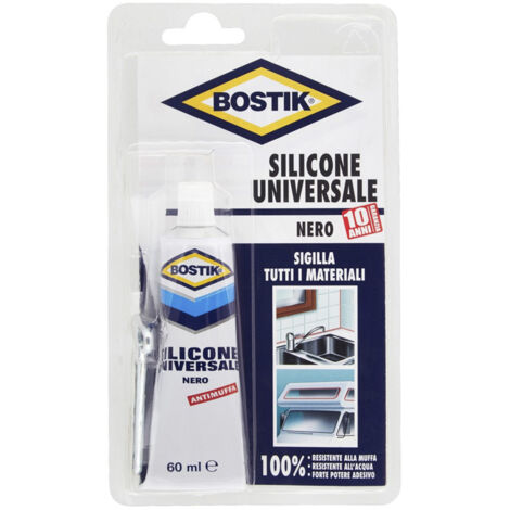 Bostik Silicone Nero Sigillante Universale  Tutti i Materiali - 60ml
