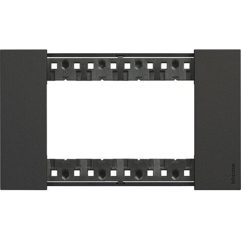 Bticino living now placca 4 moduli in plastica colore nero ka4804kg