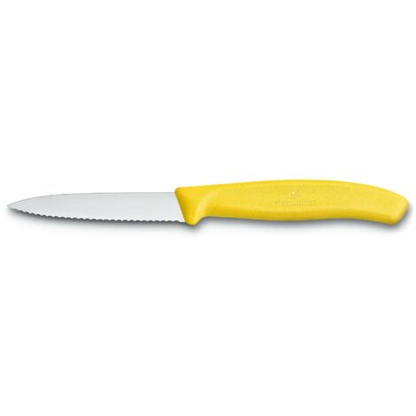 Coltelli da tavola Victorinox Spelucchino Lama Seghettata 8cm  Giallo