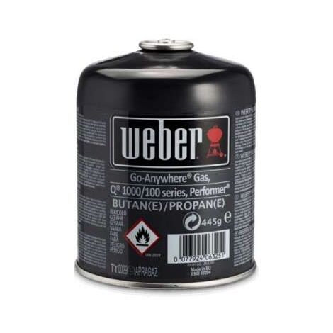 WEBER Cartuccia di Gas per Barbecue Serie Q, Go-Anywhere - 2 Ore Autonomia